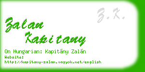 zalan kapitany business card