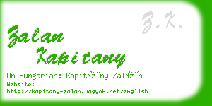 zalan kapitany business card